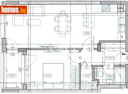 Двустаен, 74m² - Апартамент за продажба - 116641219
