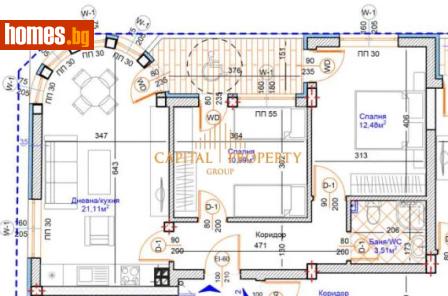 Тристаен, 88m² - Апартамент за продажба - 116643558
