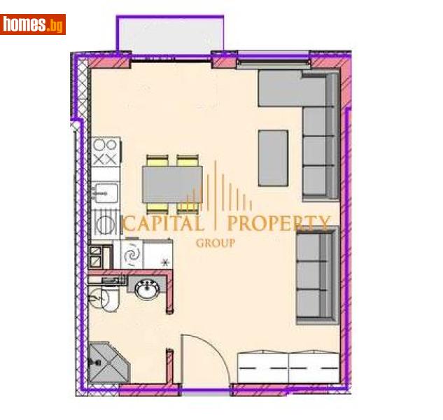 Едностаен, 42m² - Кв. Владиславово, Варна - Апартамент за продажба - Капитал Пропърти Груп - 116643651