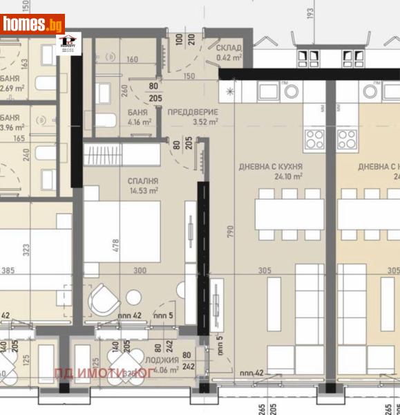 Двустаен, 71m² - Жк. Банишора, София - Апартамент за продажба - П И Д ИМОТИ - ЮГ - 116648428