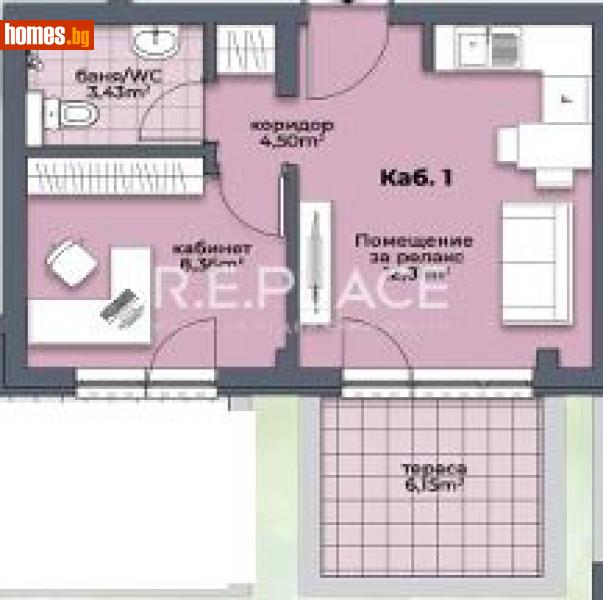 Двустаен, 56m² - Кв. Аспарухово, Варна - Апартамент за продажба - R.E.PLACE - 116648504
