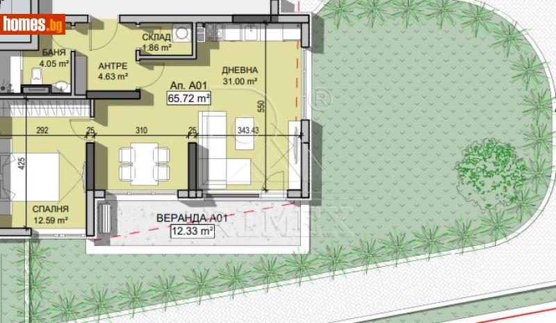 Двустаен, 76m² - Кв. Манастирски Ливади, София - Апартамент за продажба - Римекс Имоти - 116650469