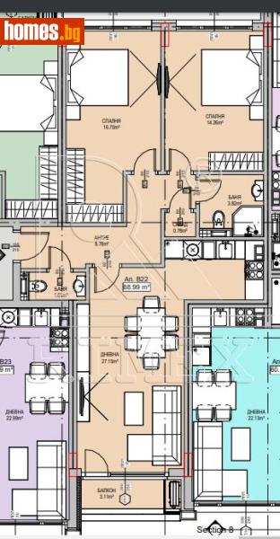 Тристаен, 103m² - Кв. Манастирски Ливади, София - Апартамент за продажба - Римекс Имоти - 116650483