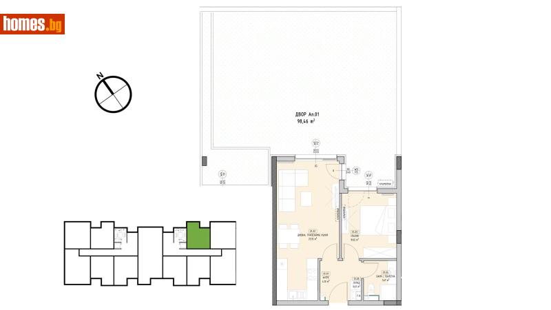 Двустаен, 58m² - Кв. Малинова Долина, София - Апартамент за продажба - Estate Factory - Фабриката за имоти - 116654647