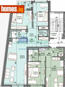 Тристаен, 124m² - Апартамент за продажба - 116662714