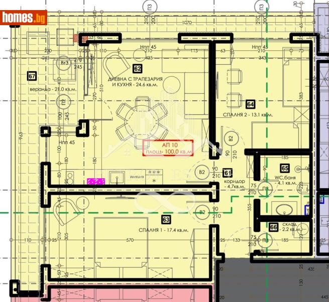 Тристаен, 115m² - Гр.Велинград, Пазарджик - Апартамент за продажба - Petrov Estate - 116680147