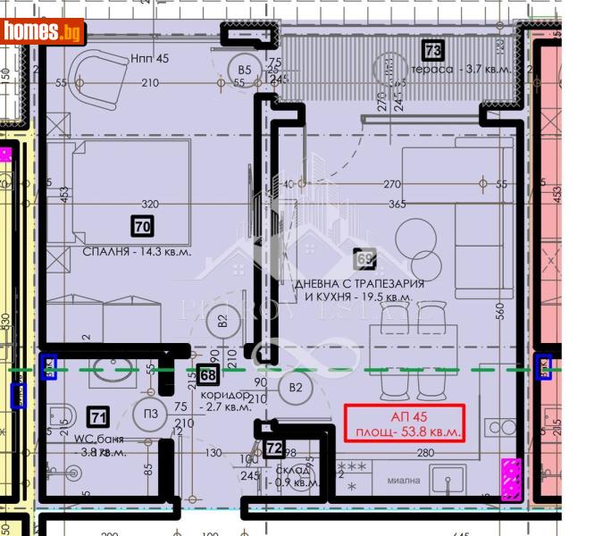 Двустаен, 63m² - Гр.Велинград, Пазарджик - Апартамент за продажба - Petrov Estate - 116680417