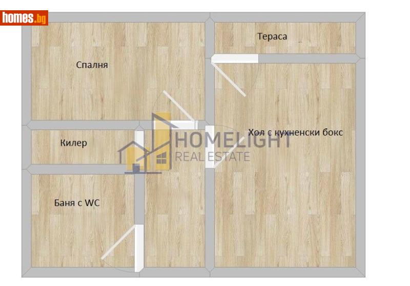 Двустаен, 44m² - Жк. Сухата Река, София - Апартамент за продажба - ХОУМ ЛАЙТ  - 116684132