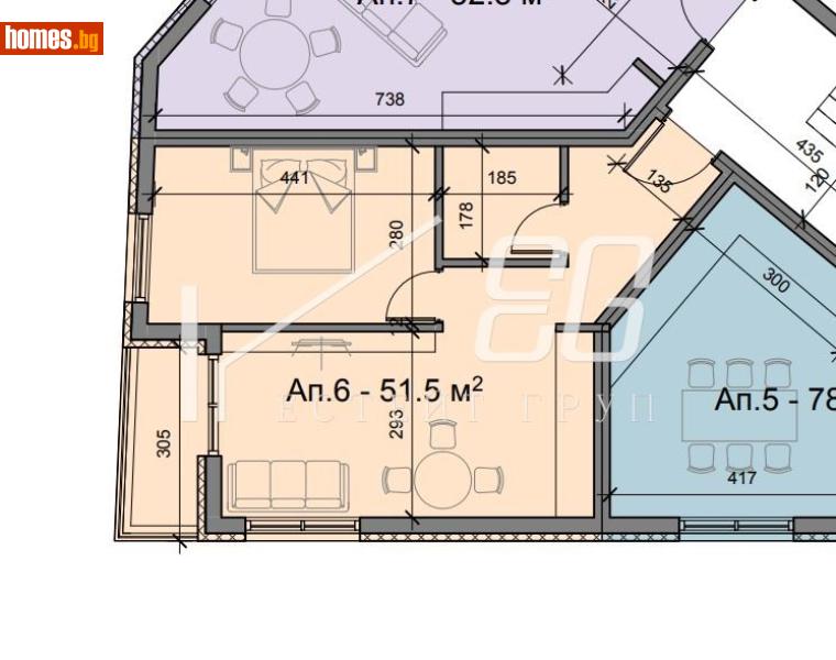 Двустаен, 52m² -  Цветен, Варна - Апартамент за продажба - ЕСТЕЙТ ГРУП - 116686482