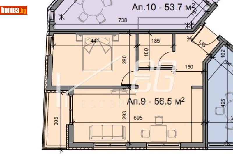 Двустаен, 56m² -  Цветен, Варна - Апартамент за продажба - ЕСТЕЙТ ГРУП - 116686484