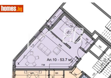 Двустаен, 53m² - Апартамент за продажба - 116686486