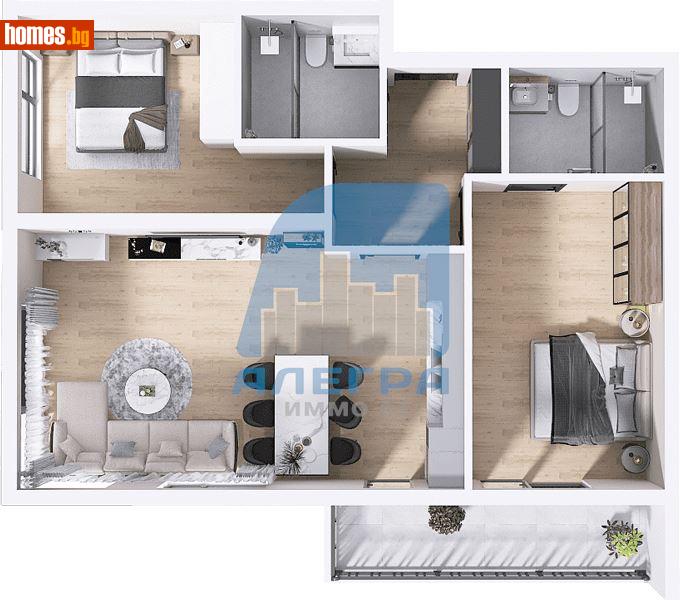 Тристаен, 101m² - Жк. Христо Смирненски, Пловдив - Апартамент за продажба - Alegra ImmoBG - 116700144