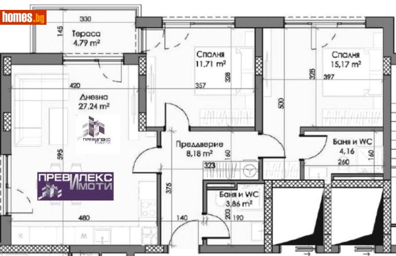 Тристаен, 105m² - Кв. Каменица , Пловдив - Апартамент за продажба - Превилекс имоти ЕООД - 116711002