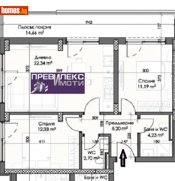 Тристаен, 97m² - Кв. Каменица , Пловдив - Апартамент за продажба - Превилекс имоти ЕООД - 116711004