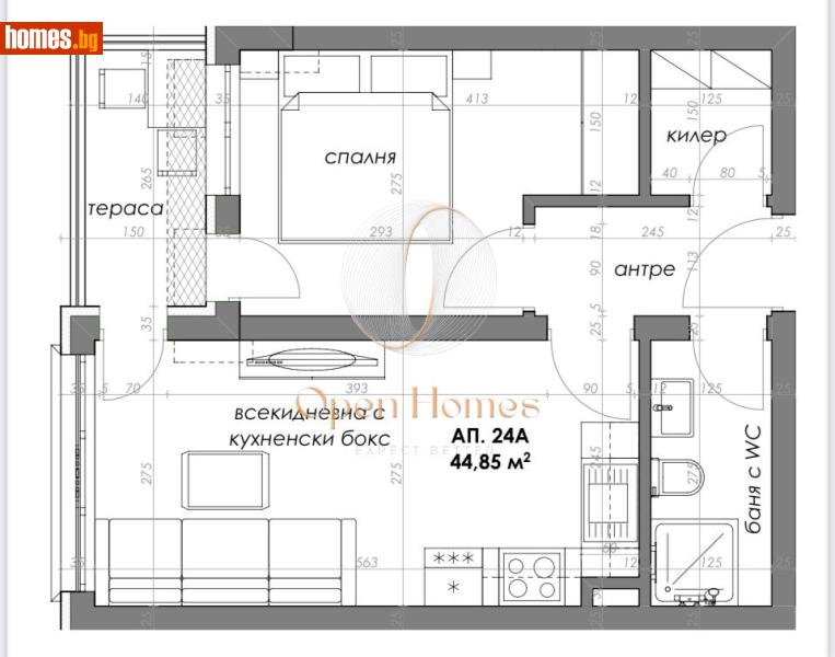 Двустаен, 54m² - Жк. Христо Смирненски, Пловдив - Апартамент за продажба - OPEN Homes - 116727619