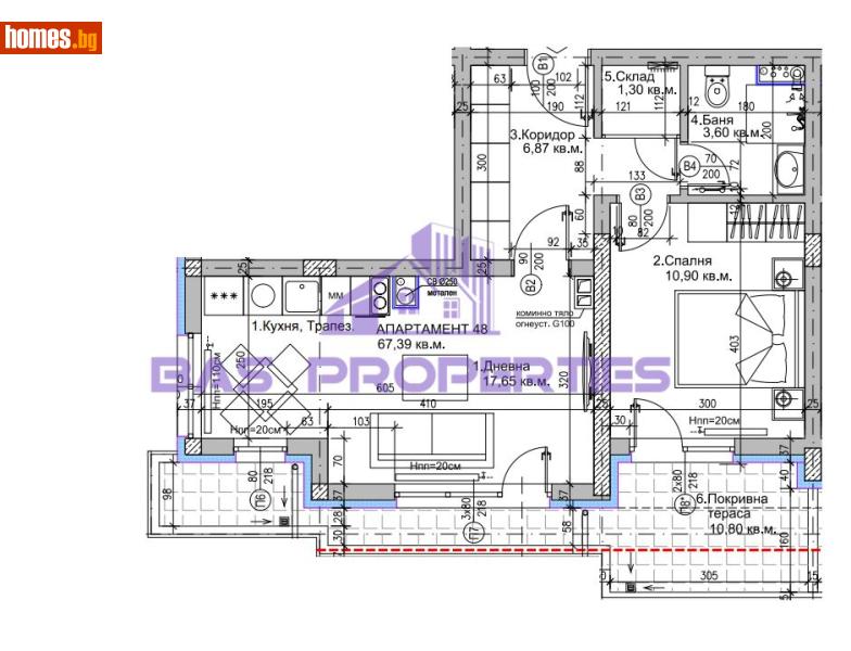 Двустаен, 77m² - Жк. Люлин 5, София - Апартамент за продажба - BasProperties - 116730001