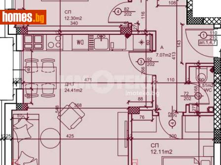 Тристаен, 96m² - Апартамент за продажба - 116735317