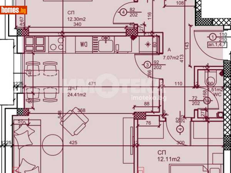 Тристаен, 96m² - Кв. Остромила, Пловдив - Апартамент за продажба - ИМОТЕКА АД - 116735317