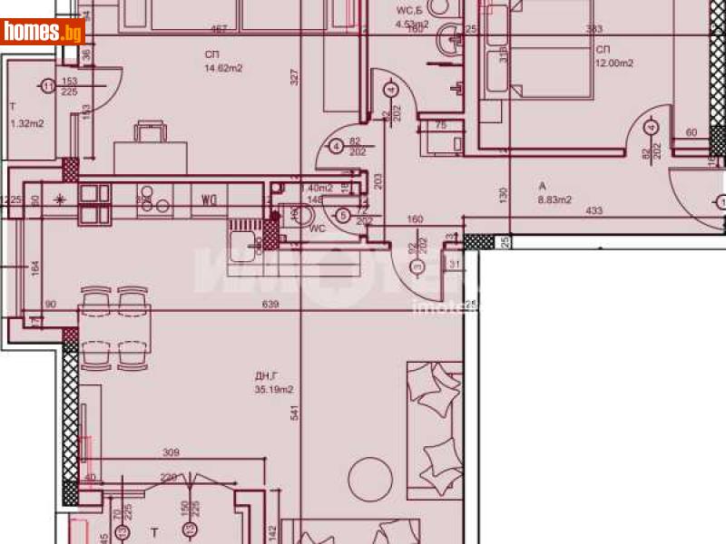 Тристаен, 118m² - Кв. Остромила, Пловдив - Апартамент за продажба - ИМОТЕКА АД - 116735324
