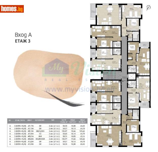 Тристаен, 126m² - Жк. Дружба 2, София - Апартамент за продажба - Myvision Real Estate - 116736829