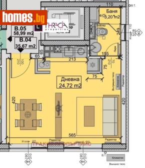 Едностаен, 43m² - Апартамент за продажба - 116744807