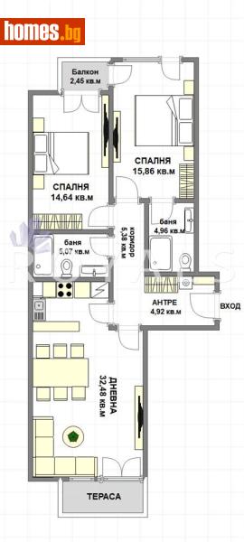 Тристаен, 122m² - Жк. Зона Б18, София - Апартамент за продажба - РОЯЛС - 116745195