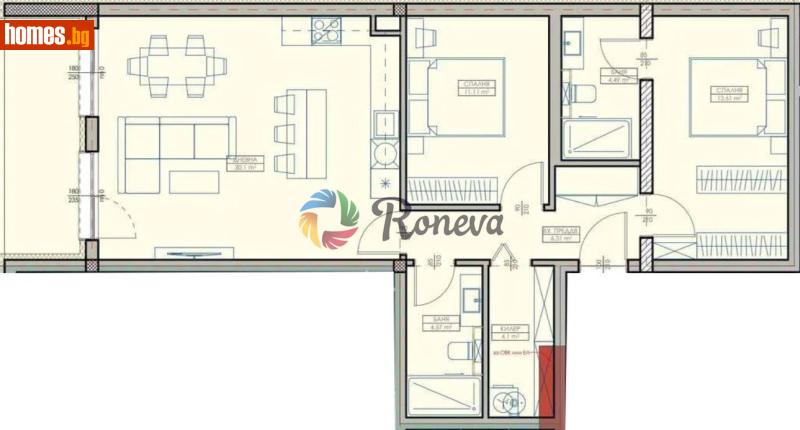 Тристаен, 113m² -  Кайсиева Градина, Варна - Апартамент за продажба - РОНЕВА ООД - 116750526