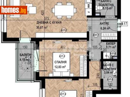 Тристаен, 103m² - Апартамент за продажба - 116754592