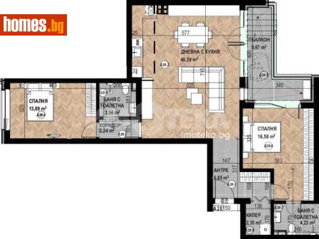 Тристаен, 130m² - Апартамент за продажба - 116754594