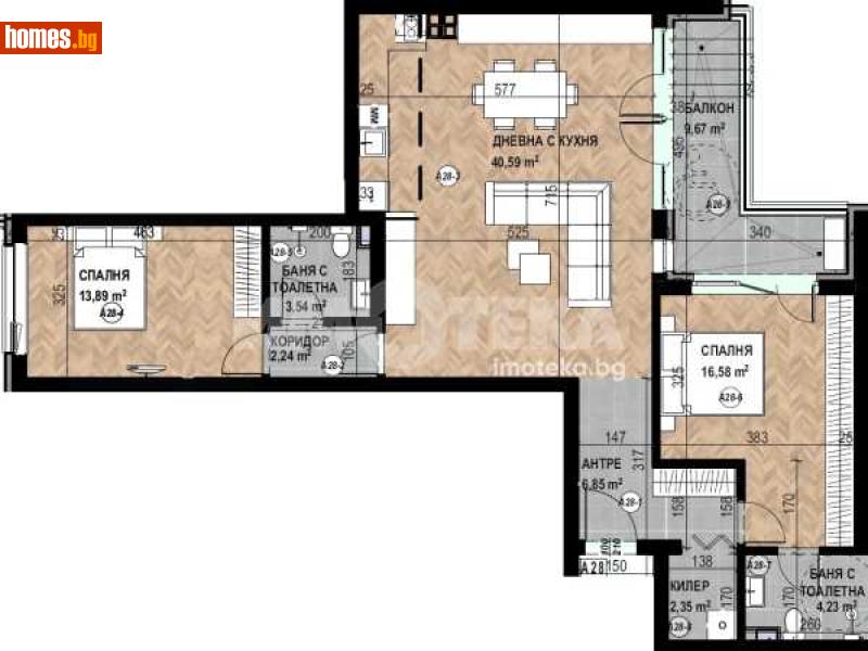 Тристаен, 130m² - Кв. Кръстова Вада, София - Апартамент за продажба - ИМОТЕКА АД - 116754594