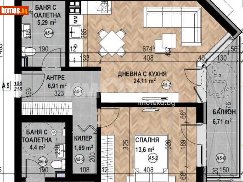 Двустаен, 77m² - Кв. Кръстова Вада, София - Апартамент за продажба - ИМОТЕКА АД - 116754600