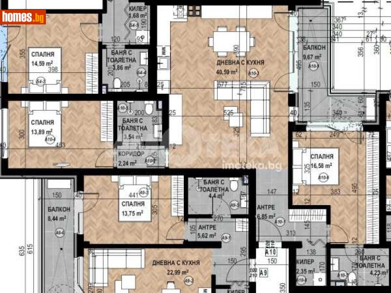 Тристаен, 130m² - Кв. Кръстова Вада, София - Апартамент за продажба - ИМОТЕКА АД - 116754604