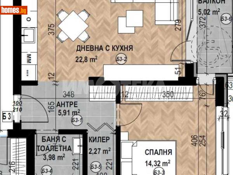 Двустаен, 76m² - Кв. Кръстова Вада, София - Апартамент за продажба - ИМОТЕКА АД - 116754606