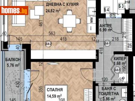 Двустаен, 79m² - Апартамент за продажба - 116754608