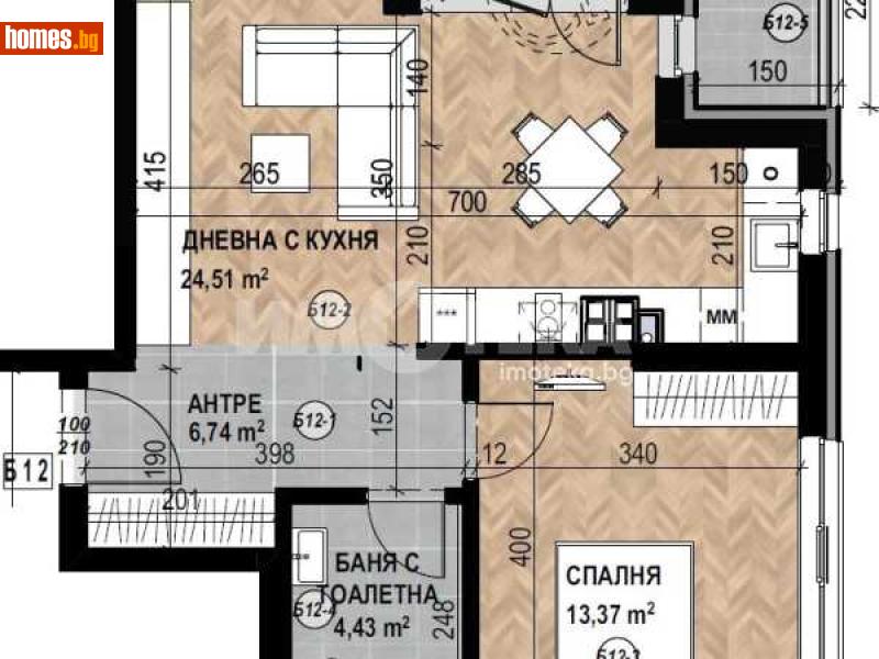 Двустаен, 78m² - Кв. Кръстова Вада, София - Апартамент за продажба - ИМОТЕКА АД - 116754612