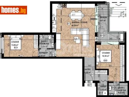 Тристаен, 130m² - Апартамент за продажба - 116754648