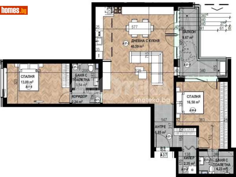 Тристаен, 130m² - Кв. Кръстова Вада, София - Апартамент за продажба - ИМОТЕКА АД - 116754648
