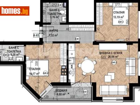 Тристаен, 99m² - Апартамент за продажба - 116754652