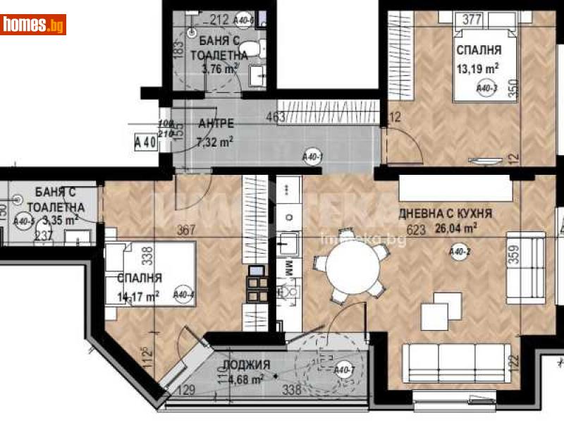 Тристаен, 99m² - Кв. Кръстова Вада, София - Апартамент за продажба - ИМОТЕКА АД - 116754652
