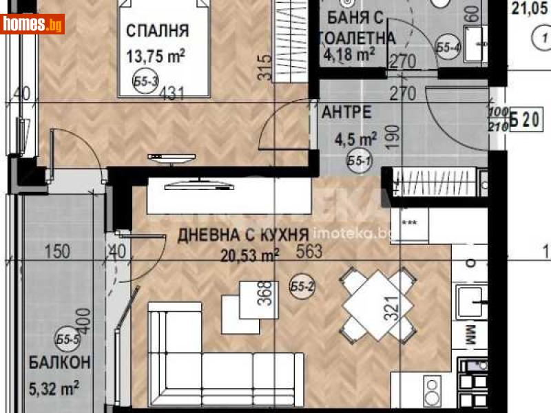 Двустаен, 67m² - Кв. Кръстова Вада, София - Апартамент за продажба - ИМОТЕКА АД - 116754657
