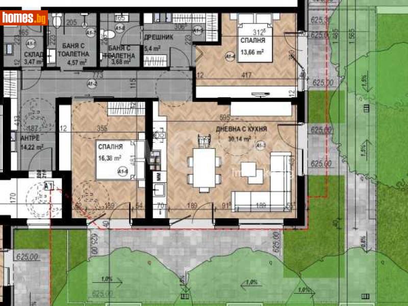 Тристаен, 120m² - Кв. Кръстова Вада, София - Апартамент за продажба - ИМОТЕКА АД - 116754675