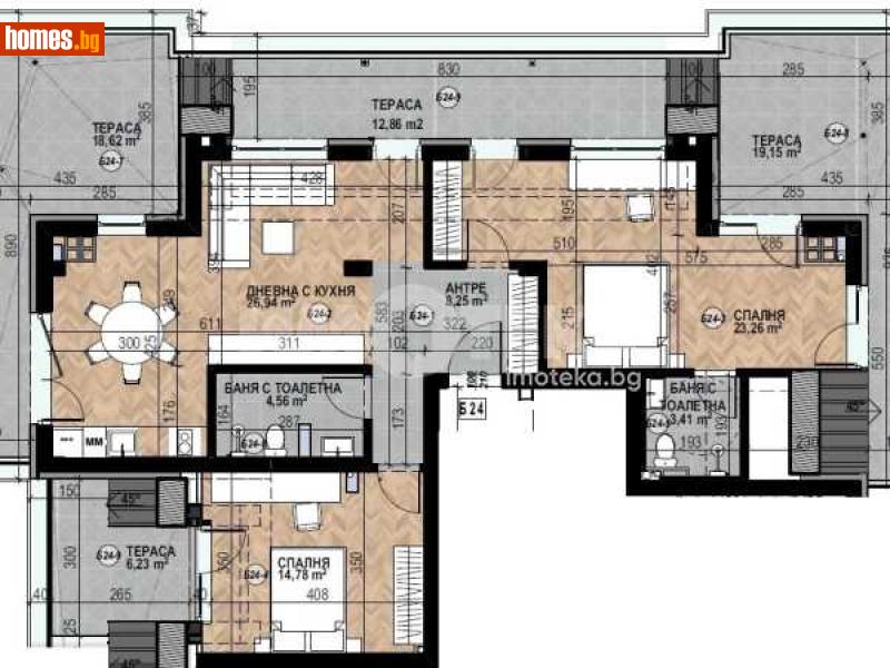 Тристаен, 196m² - Кв. Кръстова Вада, София - Апартамент за продажба - ИМОТЕКА АД - 116754687