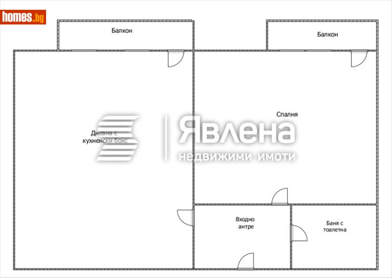 Двустаен, 62m² - Жк. Банишора, София - Апартамент за продажба - ЯВЛЕНА - 116754767