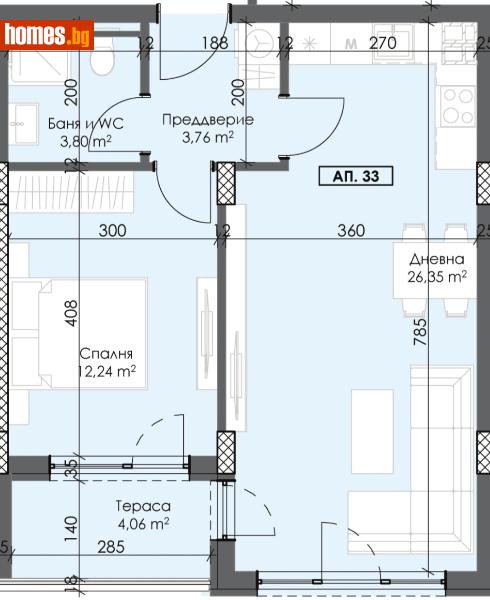Двустаен, 72m² - Жк. Тракия, Пловдив - Апартамент за продажба - Deluxe Homes - 116755646