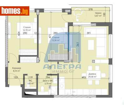 Тристаен, 107m² - Апартамент за продажба - 116767546