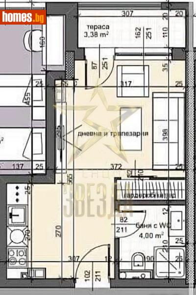 Едностаен, 40m² - Жк. Тракия, Пловдив - Апартамент за продажба - АГЕНЦИЯ ЗВЕЗДА - 116767979
