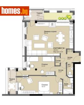 Тристаен, 124m² - Апартамент за продажба - 116768831