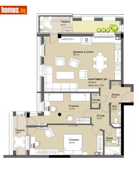 Тристаен, 124m² - Жк. Красно Село, София - Апартамент за продажба - Титан Пропъртис - 116768831