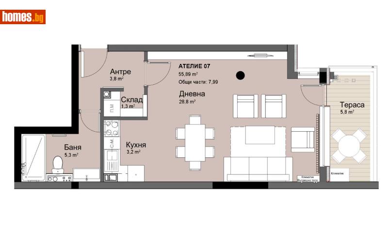 Едностаен, 64m² - Жк. Красно Село, София - Апартамент за продажба - Титан Пропъртис - 116768837