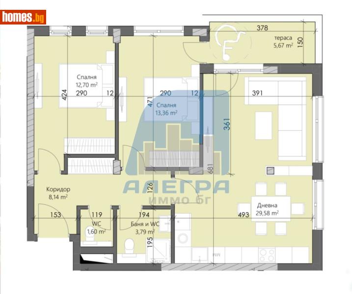 Тристаен, 107m² - Кв. Кършияка, Пловдив - Апартамент за продажба - Alegra ImmoBG - 116778527
